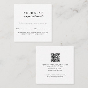 Visite Carré Carte de rendez-vous client professionnel
