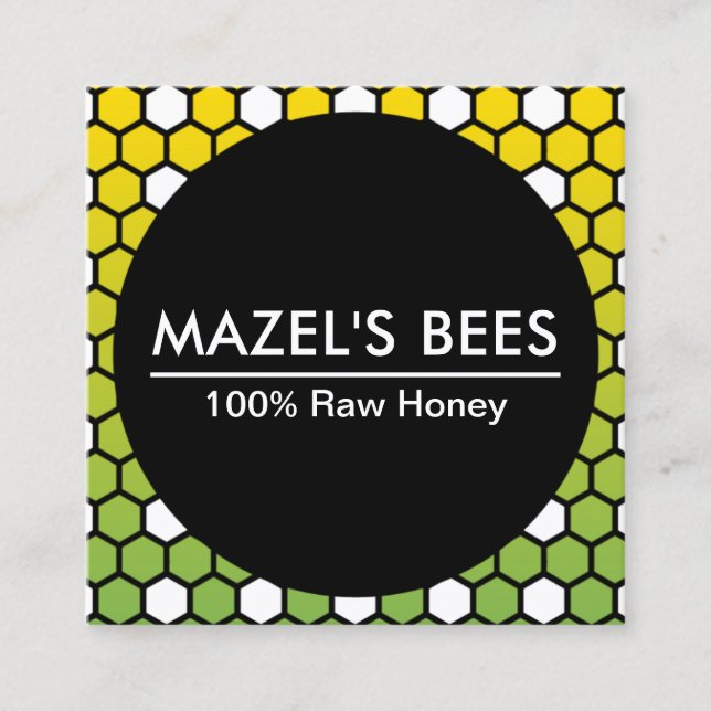 Visite Carré carte de société hexa honeycomb (Devant)