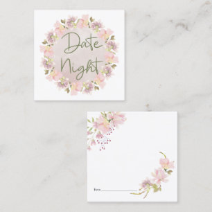 Visite Carré Carte de soirée en fleurs de magnolia rose