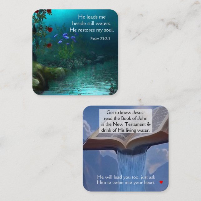 Visite Carré Carte de traçage Gospel (Devant / Derrière)