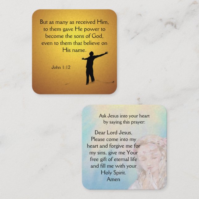 Visite Carré Carte de traçage Gospel (Devant / Derrière)