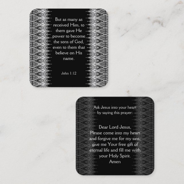 Visite Carré Carte de traçage Gospel (Devant / Derrière)