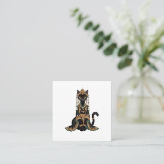 Visite Carré Carte de vœux de chat mariée royale émeraude