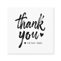 Carte d'insertion de commande Merci
