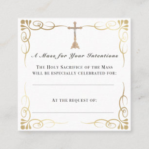 Visite Carré Carte d'intention de masse - Don catholique de pri