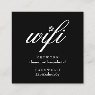 Visite Carré Carte d'invité de réseau Wifi et mot de passe
