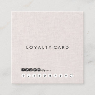 Visite Carré Carte minimaliste professionnelle de fidélité de