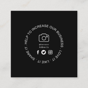 Visite Carré Carte noire de suivi des médias sociaux Entrepri