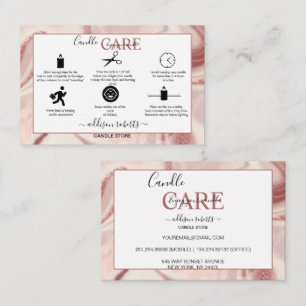 Visite Carré de soins aux bougies rose esthétique Carte d