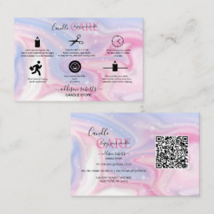 Visite Carré de soins aux bougies rose esthétique Carte d