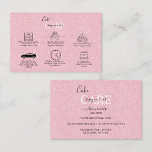 Visite Carré de soins de gâteau rose esthétique Carte de