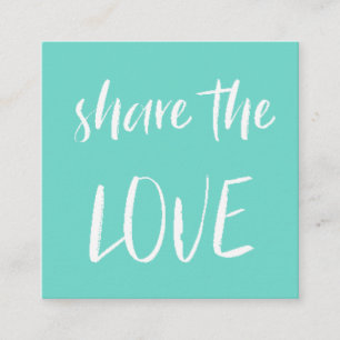 Visite Carré Minimaliste Partager L'Amour   Carte de fidélité