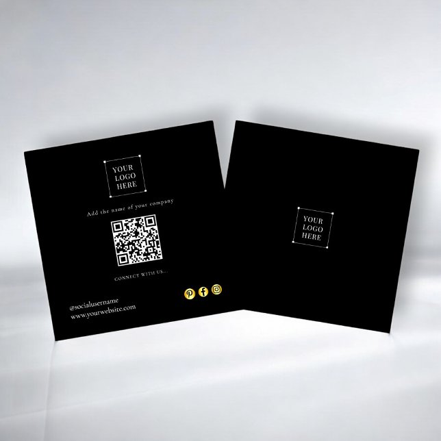 Visite Carré Moderne simple médias sociaux qr code Carte de vis (social media business card , with qr code fully ediatbale )