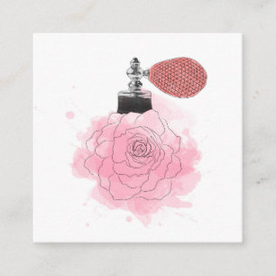 Visite Carré Parfum de rose de rose de fleuriste de carte de