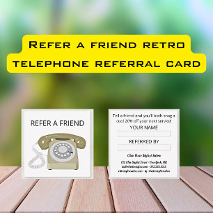 Visite Carré Référer une carte de référence téléphonique rétro 