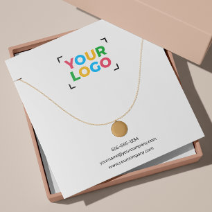 Visite Carré Votre logo ici Carte de présentation de collier mi