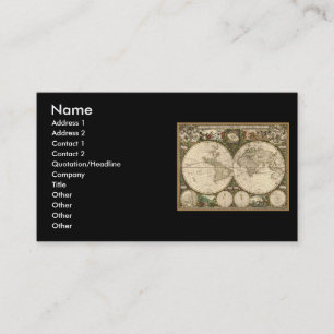 Visite Carte 1660 du monde d'antiquité par Frederick de