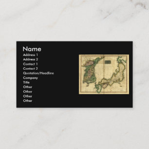 Visite Carte 1815 de la Corée et du Japon