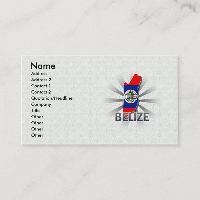 Visite Carte 2,0 de drapeau de Belize (Devant)