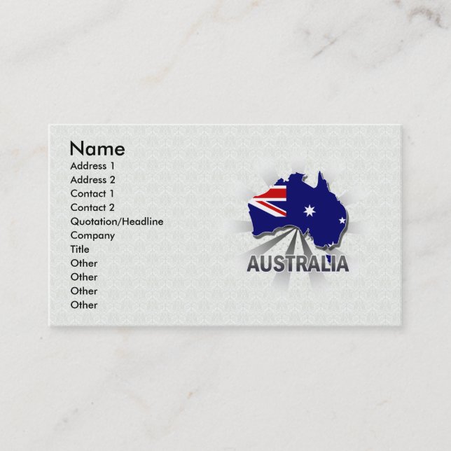 Visite Carte 2,0 de drapeau de l'Australie (Devant)