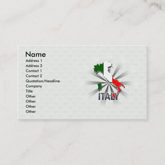 Visite Carte 2,0 de drapeau de l'Italie (Devant)