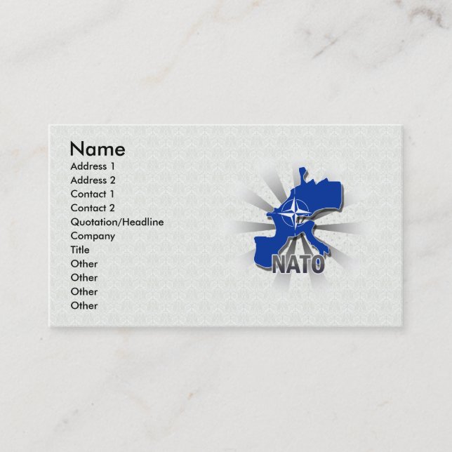 Visite Carte 2,0 de drapeau de l'OTAN (Devant)