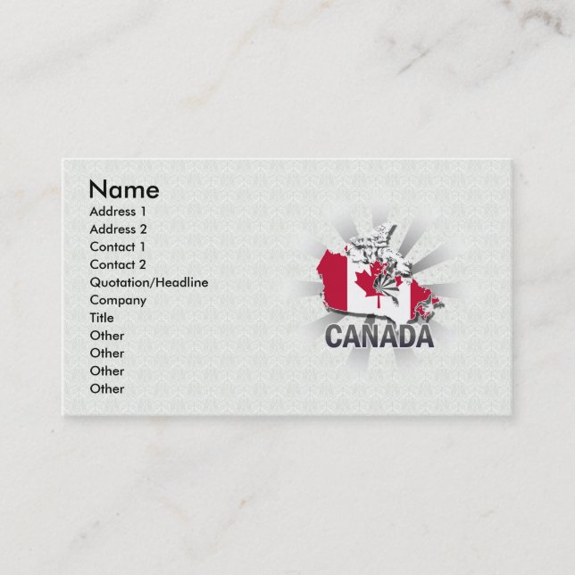 Visite Carte 2,0 de drapeau du Canada (Devant)