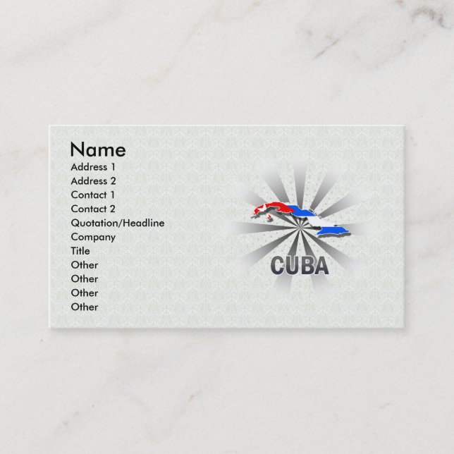 Visite Carte 2,0 de drapeau du Cuba (Devant)