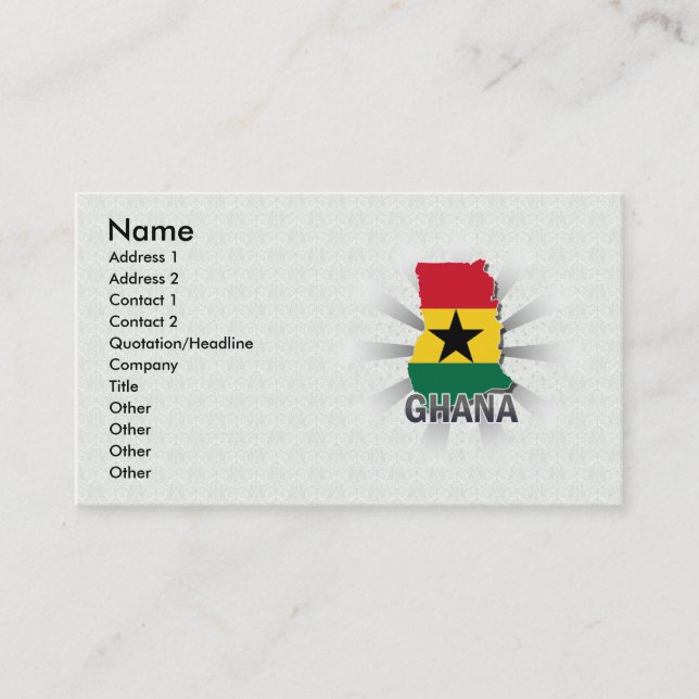 Visite Carte 2,0 de drapeau du Ghana (Devant)