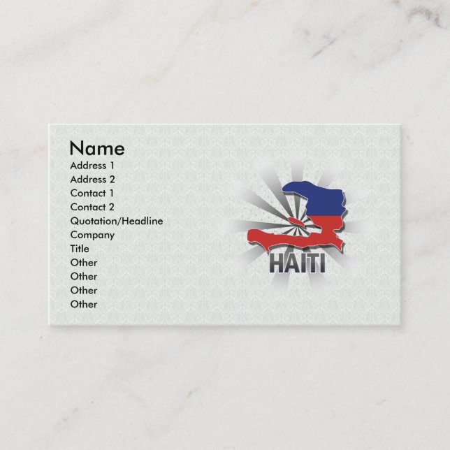 Visite Carte 2,0 de drapeau du Haïti (Devant)