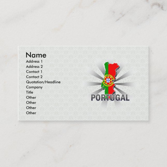 Visite Carte 2,0 de drapeau du Portugal (Devant)