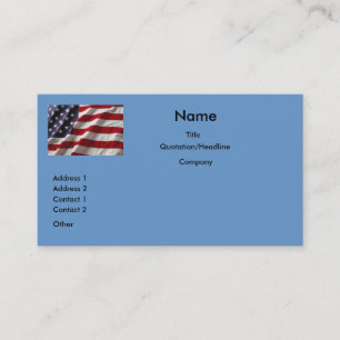 Visite Carte #6 de profil de drapeau des Etats-Unis