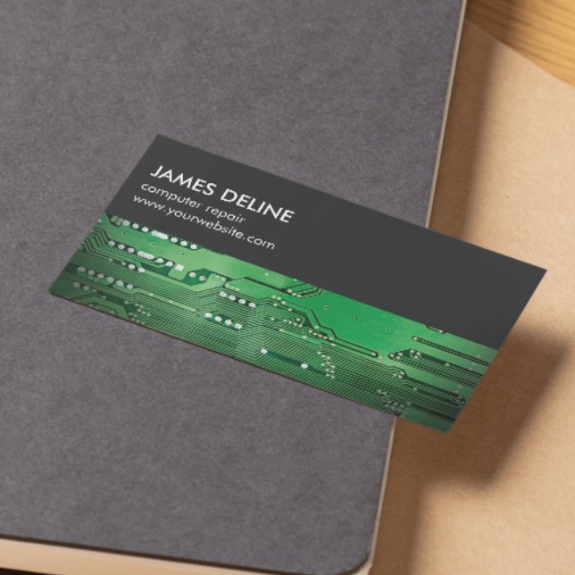Visite Carte à circuit vert gris simple Réparation de l'o (Créateur téléchargé)
