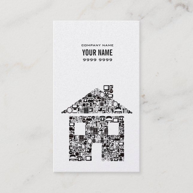 Visite Carte à la maison d'entreprise immobilière de (Devant)