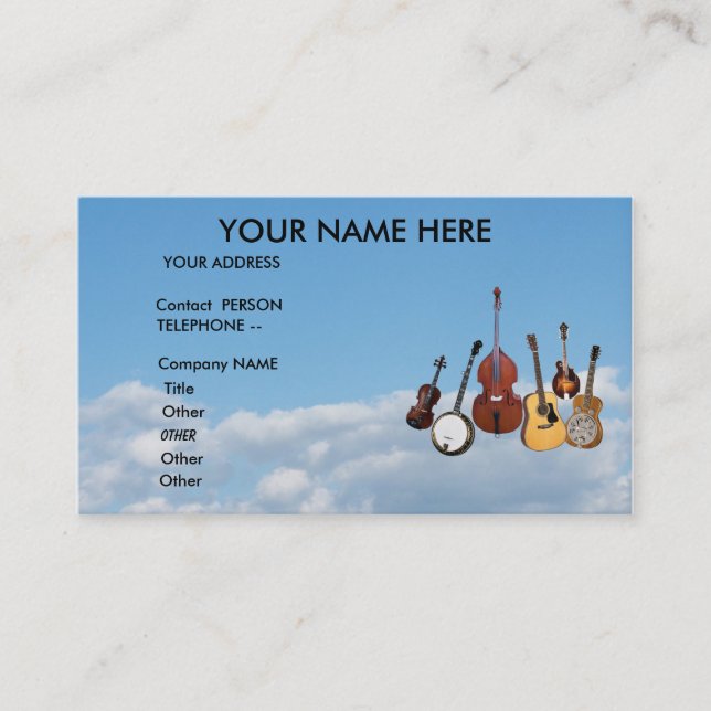 VISITE CARTE ANCIENNE DE BAND-BUSINESS (Devant)