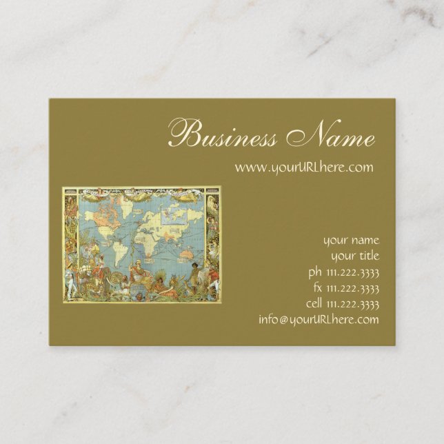 Visite Carte antique du monde de l'Empire britannique, 18 (Devant)