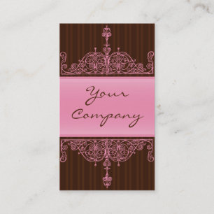 Visite Carte antique rose et Brown de cadre