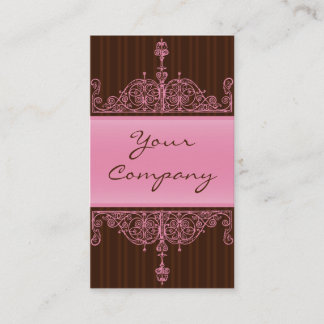 Visite Carte antique rose et Brown de cadre