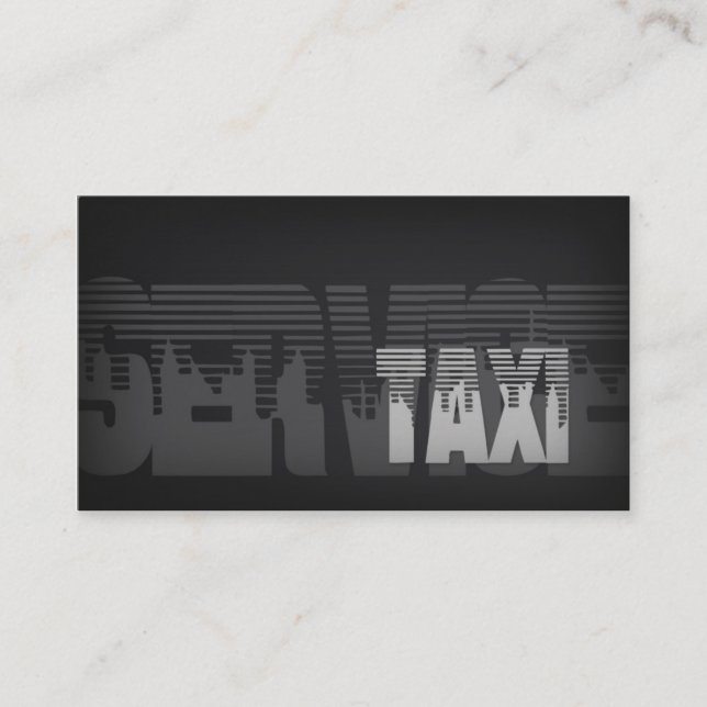 Visite Carte argentée simple simple de service de taxi de (Devant)