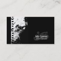 Carte blanche âgée de noir de photographe de film