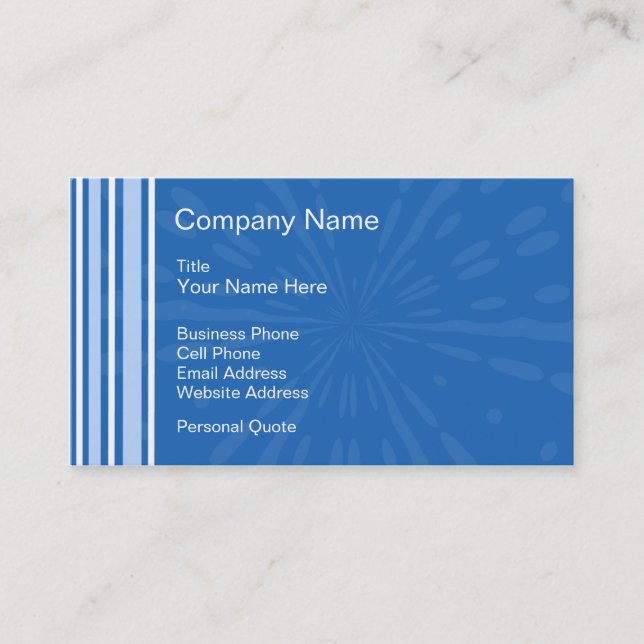 Visite Carte bleue de profil d'affaires de Deco (Devant)