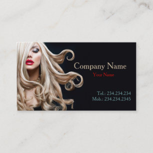 Visite Carte blonde modèle bouclée professionnelle de