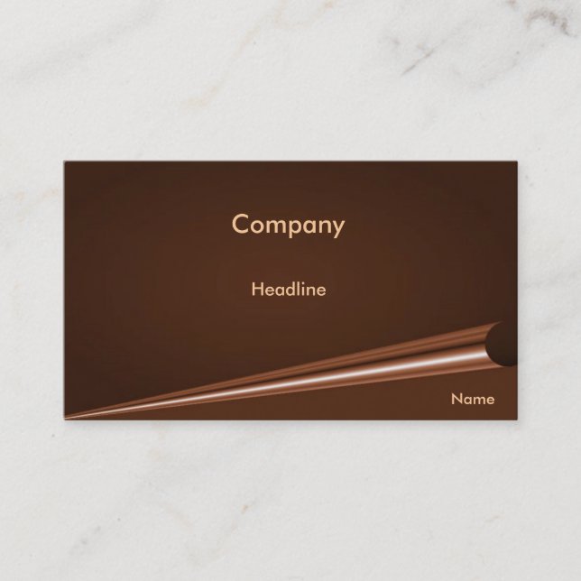 Visite Carte brun chocolat de profil de boucle de page (Devant)