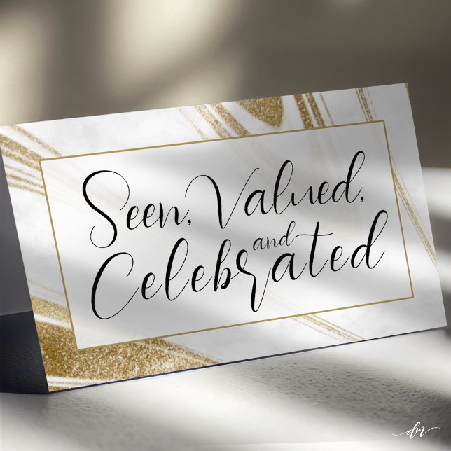 Visite Carte Cadeau Événement de Reconnaissance | Modèle  (Event recognition card framed with gold swirls around a bold theme title design.)