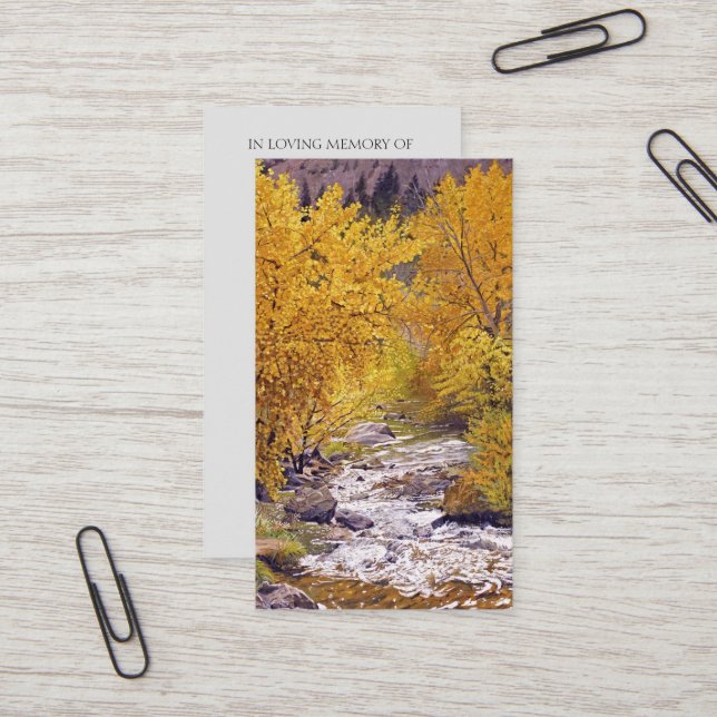 Visite Carte commémorative de la fête de la vie (Devant/Arrière en situation)