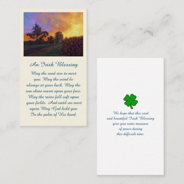 Visite Carte commémorative de la fête de la vie (Devant / Derrière)