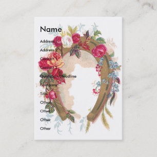 Visite Carte commerciale victorienne en fer à cheval de