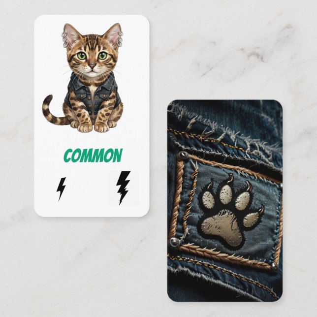 Visite Carte commune de collectionneur de chats punk - Re (Devant / Derrière)