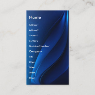 Visite Carte contemporaine liquide bleue de profil