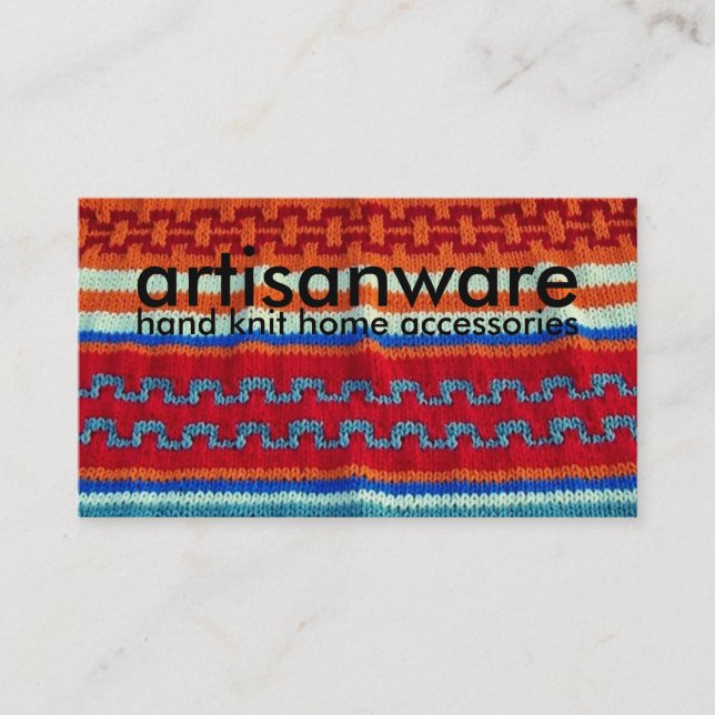 Visite carte d'affaires/profil de Knit d'Artisanware de (Devant)
